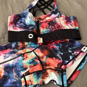 Wodbottom matching workout shorts and bra